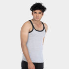 Cotton Single Jersey Sleeveless Gym T-Shirt, Melange Light Grey, small image number null