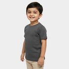 Boys' Half Sleeves T-Shirt, Charcoal, small
