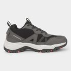 Men's Dark Charcoal Grey Lace-Up Casual Shoes, Grey, small