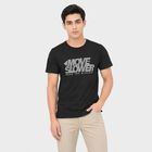 Men's Dark Grey Round Neck Regular T-Shirt, Dark Grey, small