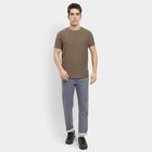Men's Round Neck Half Sleeves T-Shirt , Khaki, small image number null