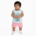 Infants' 100% Cotton Short Set, Aqua, small image number null