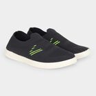 Men's Grey Slip-On Casual Sneakers, ग्रे, small