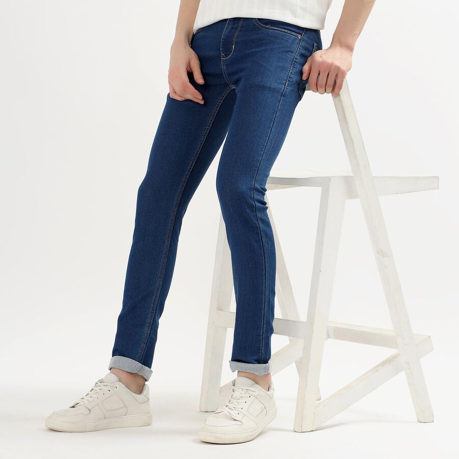 Men's Skinny Jeans, Mid Blue, large image number null
