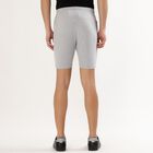 Men's Light Grey Regular Fit Printed Bermuda Shorts, Melange Mid Grey, small image number null