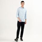 Men's Light Powder Blue Cotton Classic Casual Shirt, हल्का नीला, small image number null