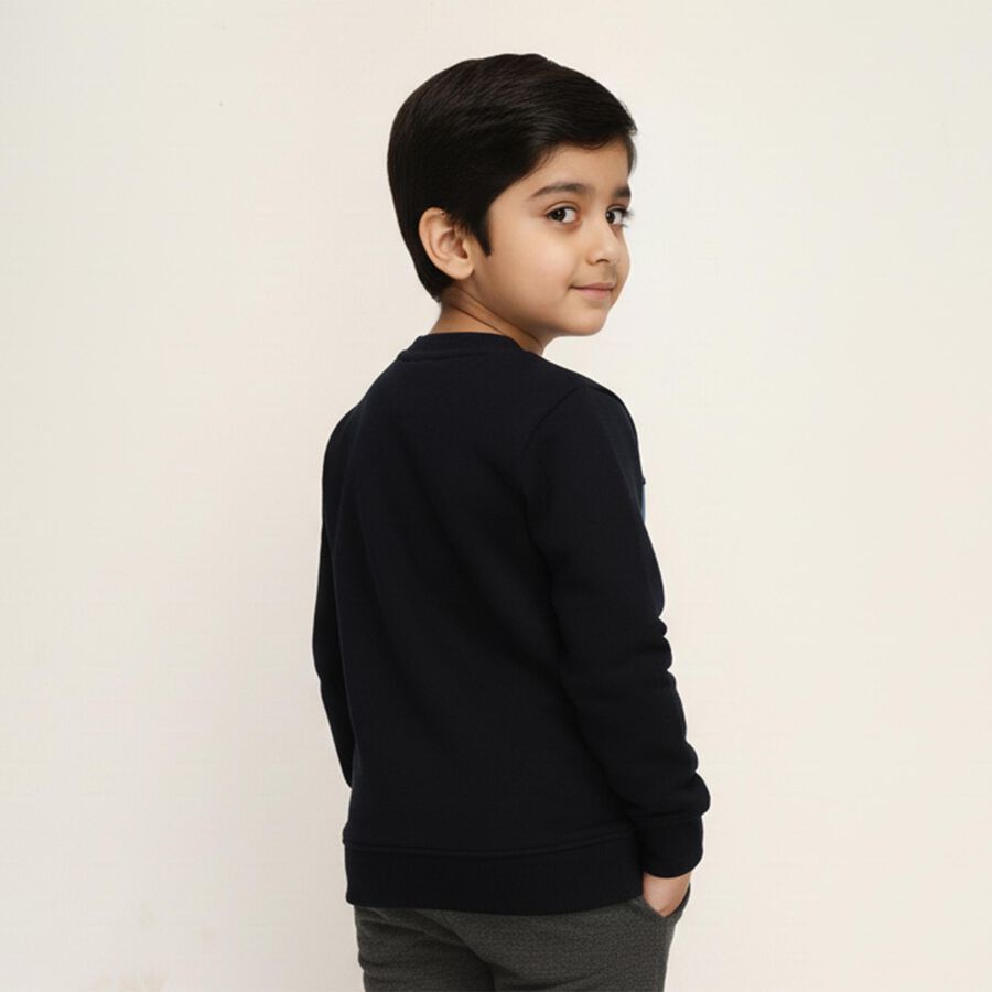 Boys' Sweatshirt, नेवी ब्लू, large image number null