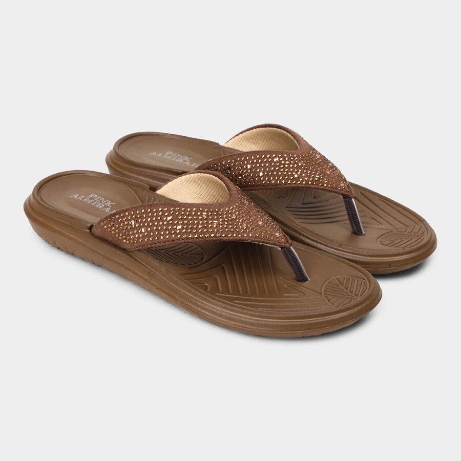 Ladies' Sandal, भूरा, large image number null