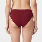 Women Wine Regular Fit Solid Panty, वाइन, small