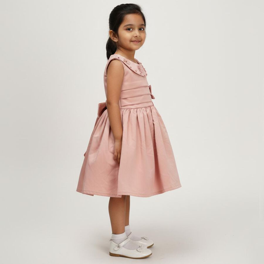 Girls' Frock, हल्का गुलाबी, large image number null