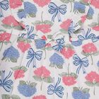 Girls' White Floral Printed Fit and Flare Frock, ऑफ व्हाइट, small