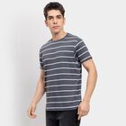 Men's Round Neck Half Sleeves T-Shirt , Mid Blue, small image number null