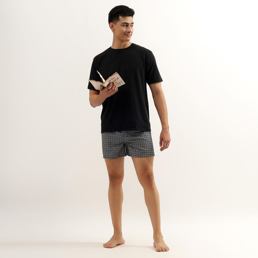 Men's Inner Elastic Boxers , Black, large image number null