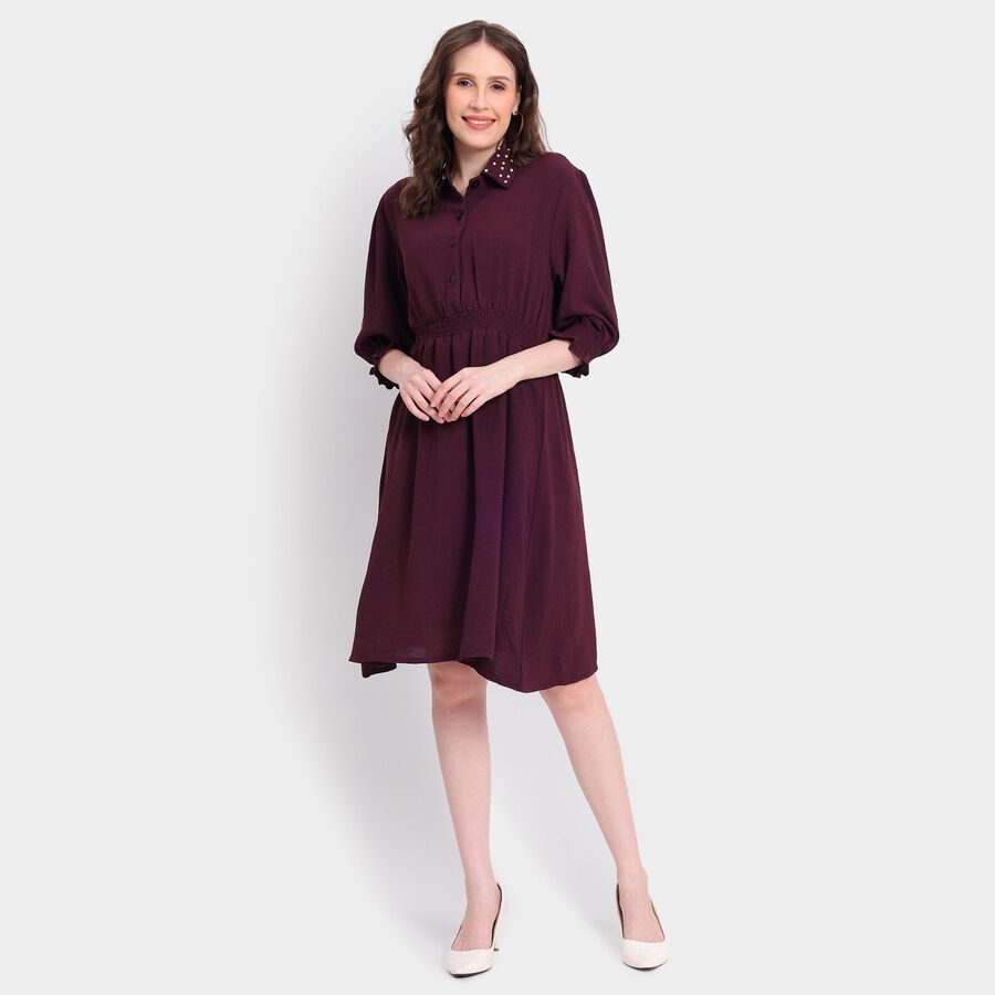 Ladies' Dress, वाइन, large image number null