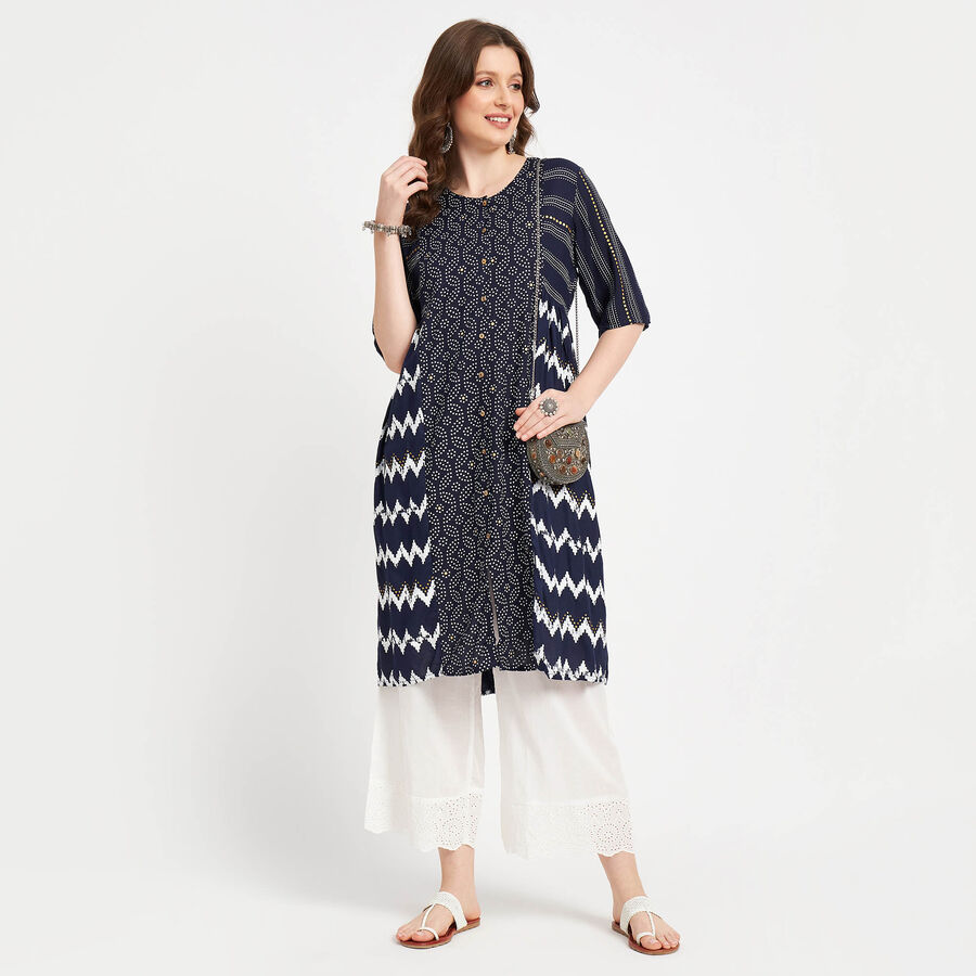 Solid Empire Line Women, Navy Blue, large image number null
