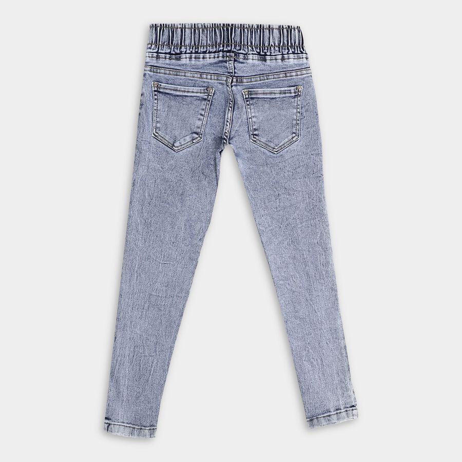 Girl's Basic Skinny Light Blue Jeans, Light Blue, large image number null