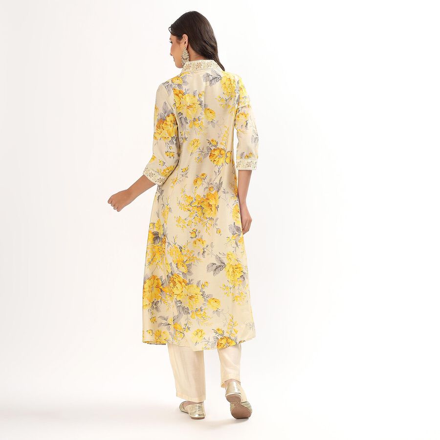 Women's Mustard Yellow Printed Ethnic Set, Mustard, large