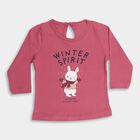 Infants' Dusty Rose Cotton Round Neck Casual T-Shirt, Purple, small image number null