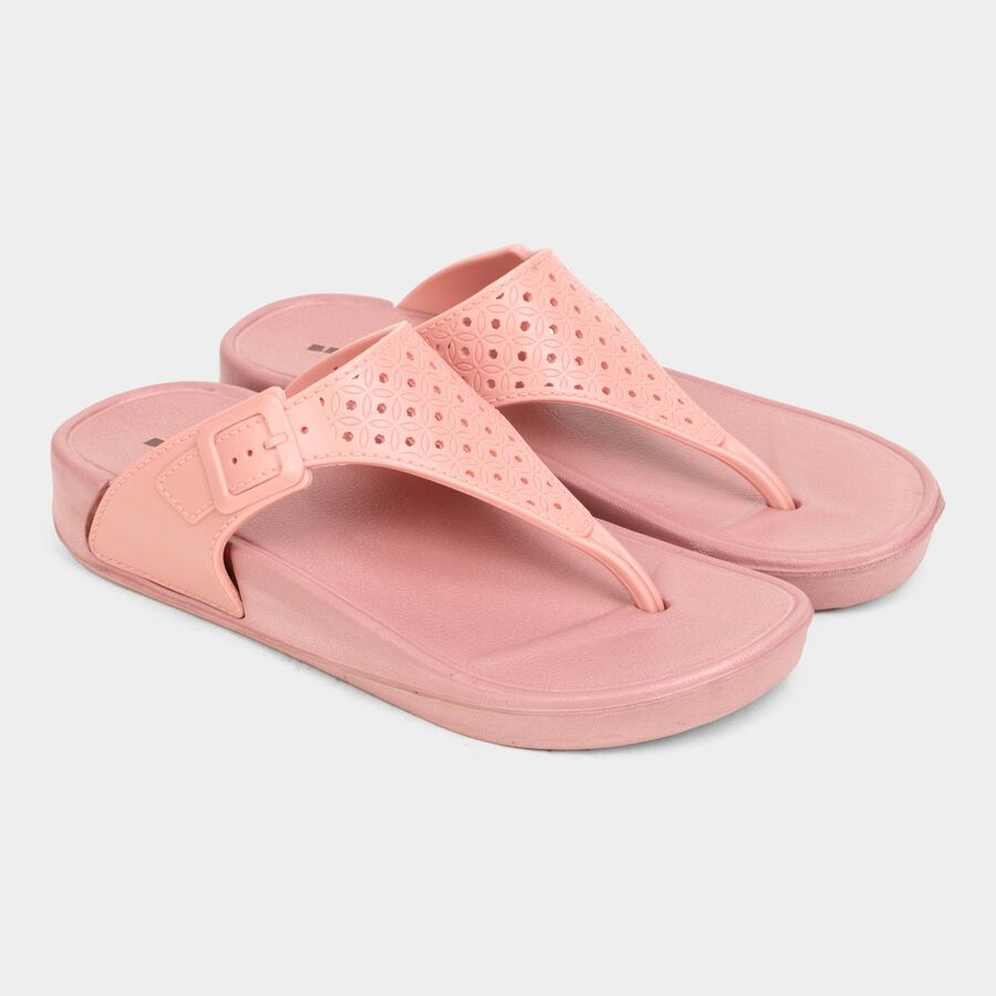 Womens Moulded Sliders, गुलाबी, large image number null
