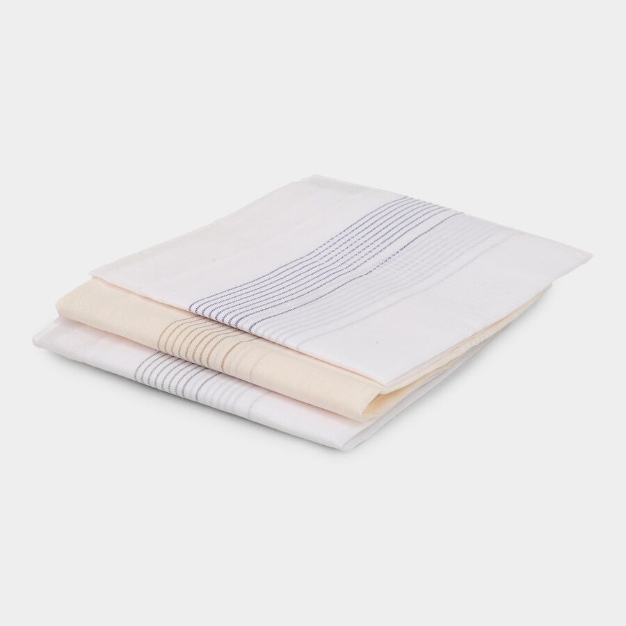 Men's White Handkerchief Set, Beige, large image number null