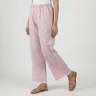 Women's Pink High-Waist Solid Palazzos, Light Pink, small