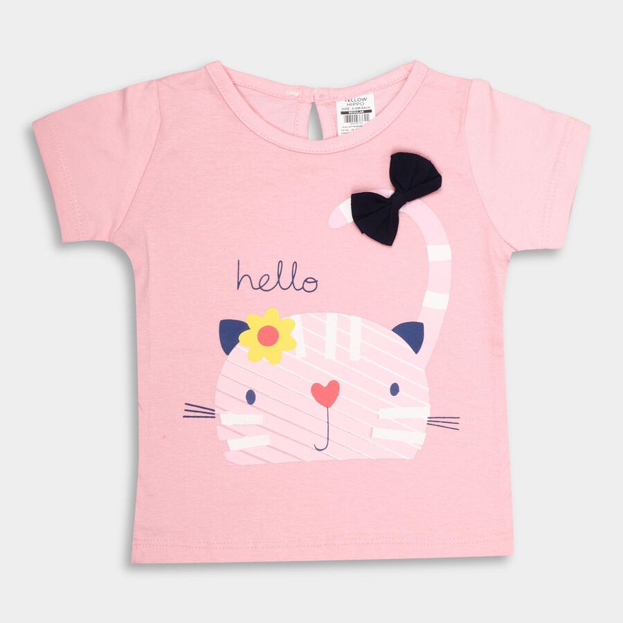 Infants' 100% Cotton T-Shirt , Pink, large image number null