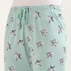 Women's Light Sage Green Regular Fit Solid Cotton Pyjama, हल्का हरा, small