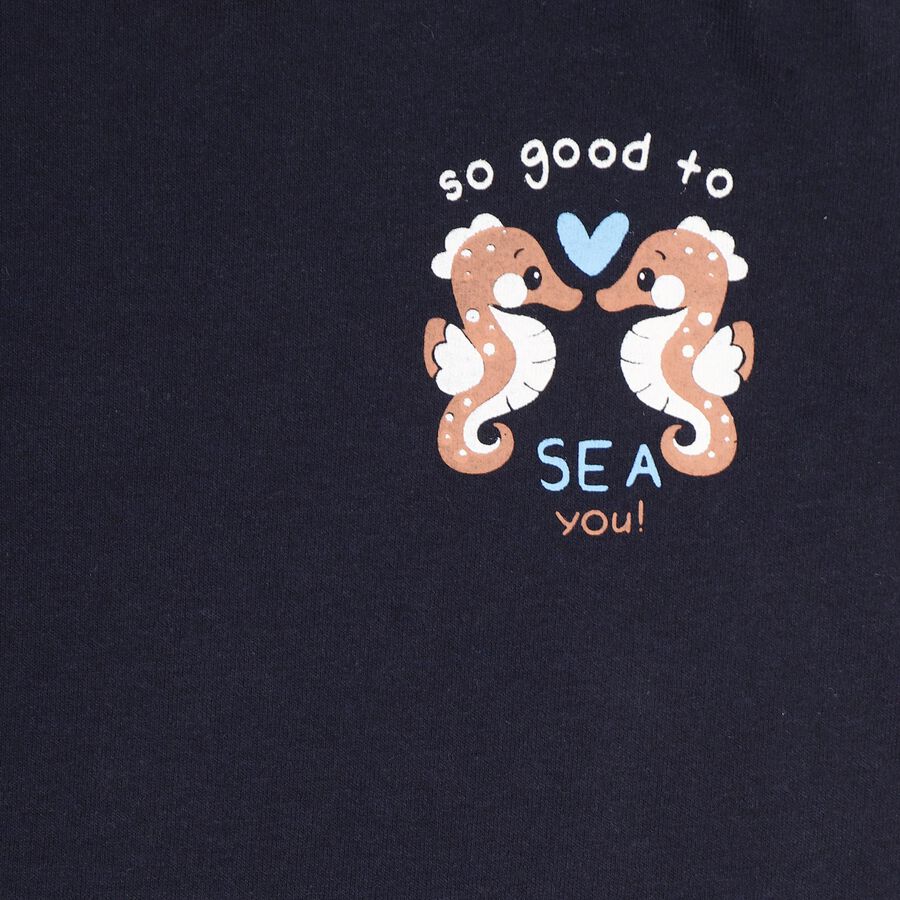 Girls' T-Shirt , Navy Blue, large image number null