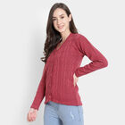 Round Neck Cardigan, Purple, small image number null