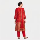 Women's Red Foil Printed Ethnic Set, Red, small