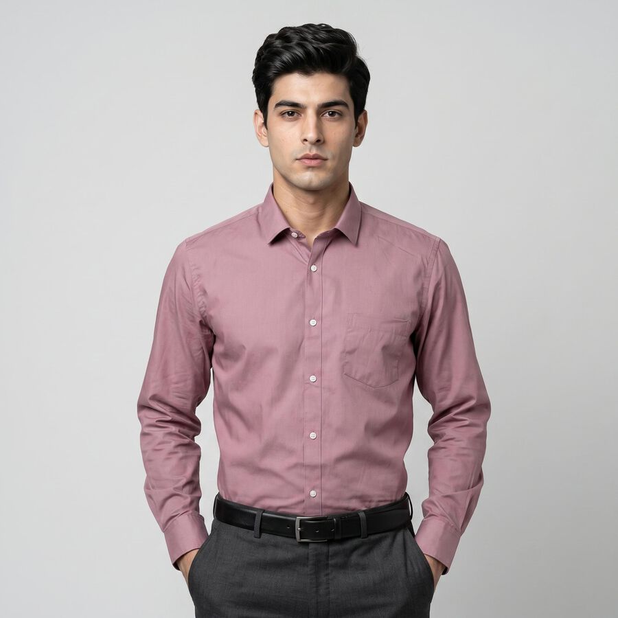 Men Purple Formal Shirt, बैंगनी, large