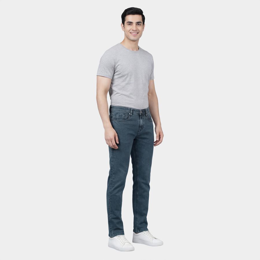 Men's Light Grey Slim Fit Stretchable Jeans, Light Grey, large