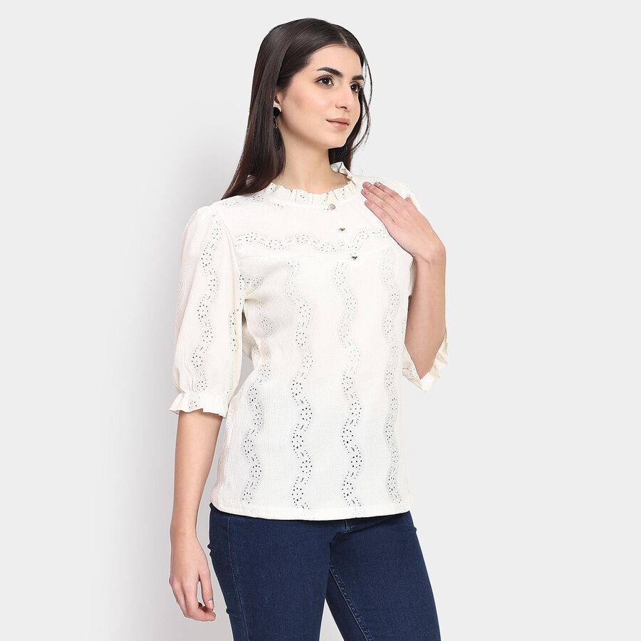 Ladies' Top , सफ़ेद, large image number null