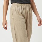 Women's Khaki Regular Fit Solid Palazzos, खाकी, small