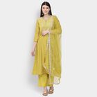 Ladies' Kurta Pyjama Set with Dupatta, ओलिव, small image number null