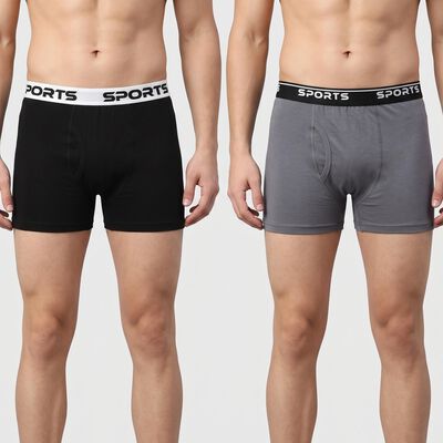 Men's Black Regular Fit Trunks