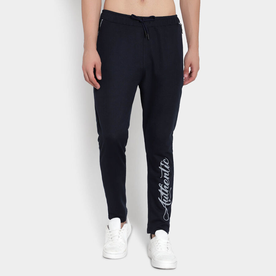 Solid Track Pants, Navy Blue, large image number null