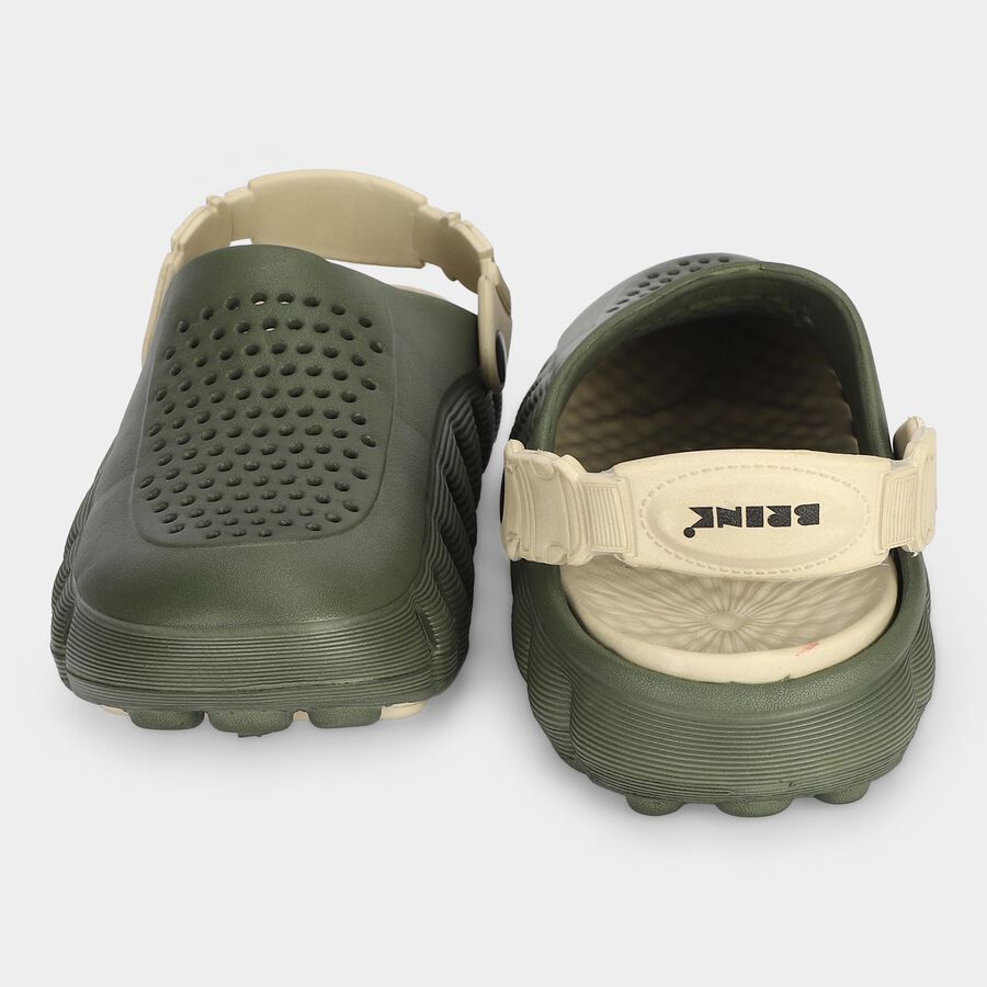 Men's Olive Green Slip-On Back Strap Sandals, Olive, large