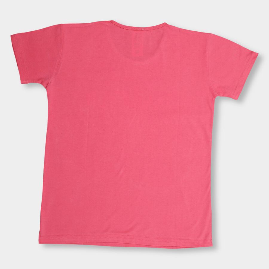 Girls' T-Shirt, गुलाबी, large