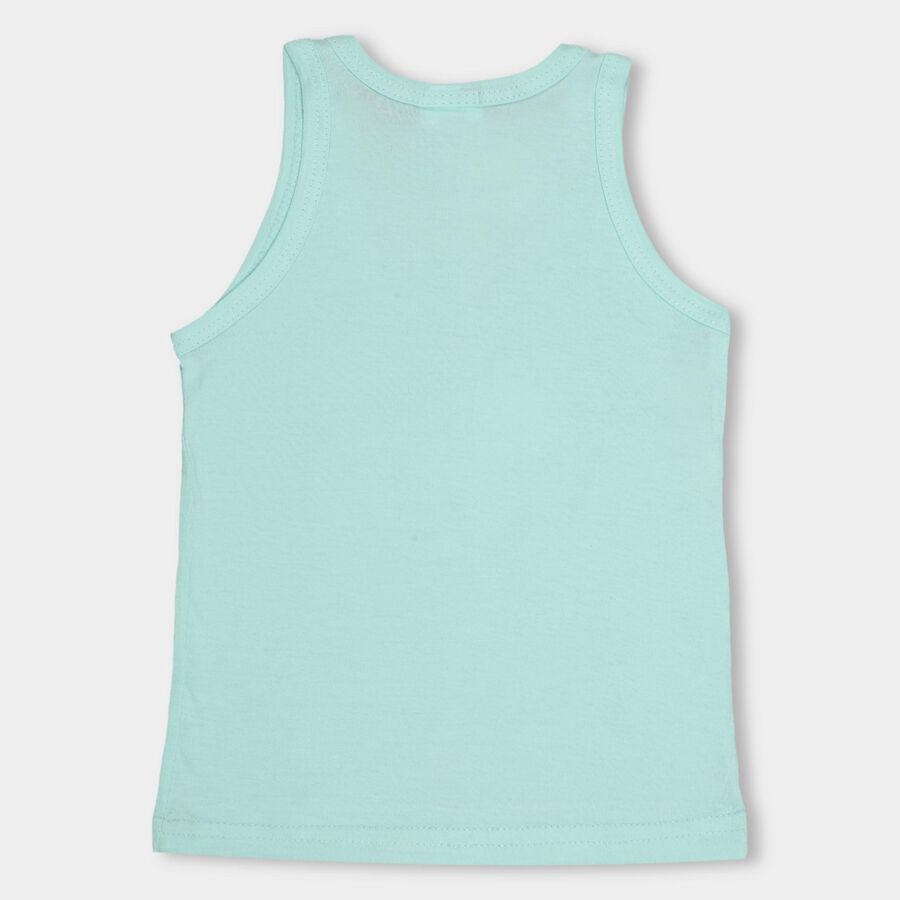 Infants' 100% Cotton Vest, Light Green, large image number null