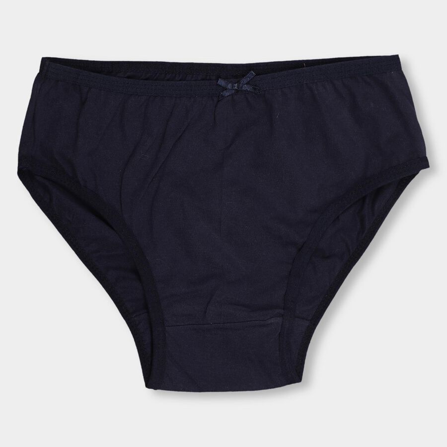 Girls' 100% Cotton V-Cut Panty , Navy Blue, large image number null