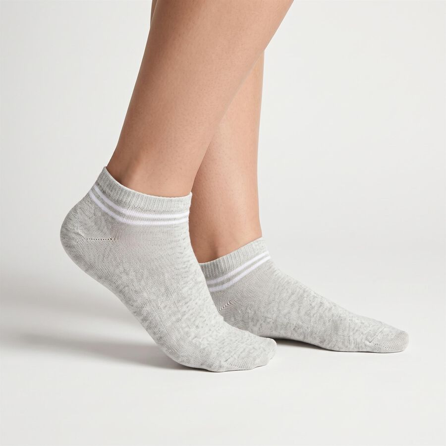 Women's Assorted Regular Fit Striped Pack of 3 Socks, चुनिंदा, large