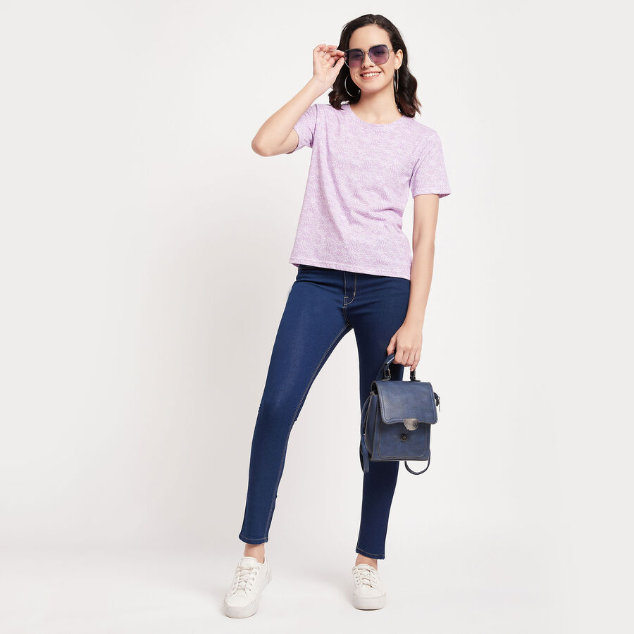 All Over Print Round Neck T-Shirt, Lilac, large image number null