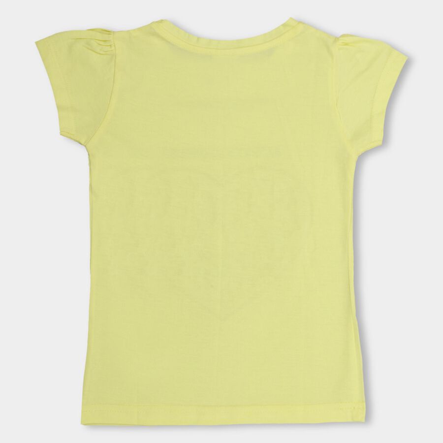 Girls' 100% Cotton T-Shirt , Yellow, large image number null