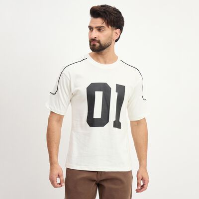 Men's White Cotton Round Neck Classic T-Shirt