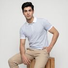 Men Light Blue Cotton Polo Neck Polo T-Shirt, Light Blue, small