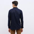 Men's Deep Midnight Navy Blue Full Sleeve Classic Casual Shirt, Navy Blue, small image number null