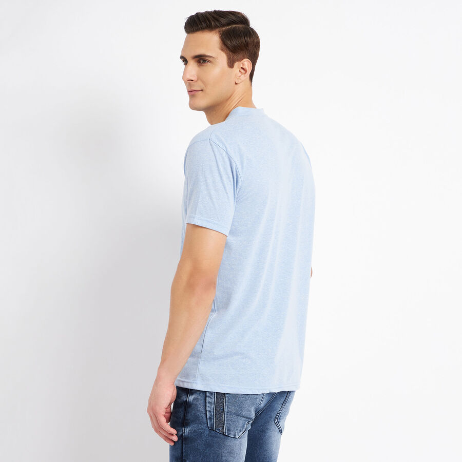 सॉलिड हेनले टी-शर्ट, हल्का नीला, large image number null