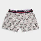 Boys Light Heather Grey Regular Fit Printed Briefs, मिश्रित मध्यम ग्रे, small