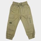 Boys Olive Green Regular Fit Cargo Trousers, Olive, small